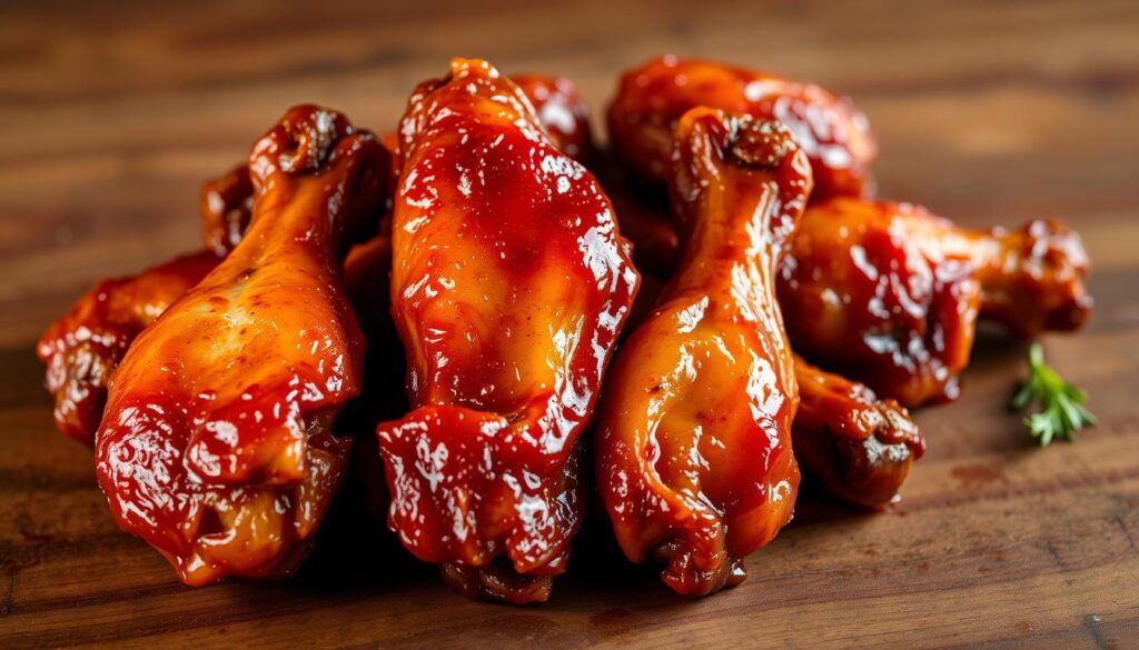 Asas de frango caramelizadas