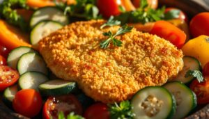 Marine-Style Crispy Filet com vegetais