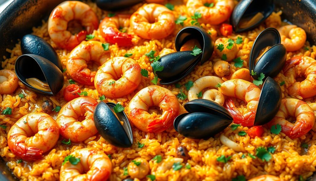 Paella de frutos-do-mar