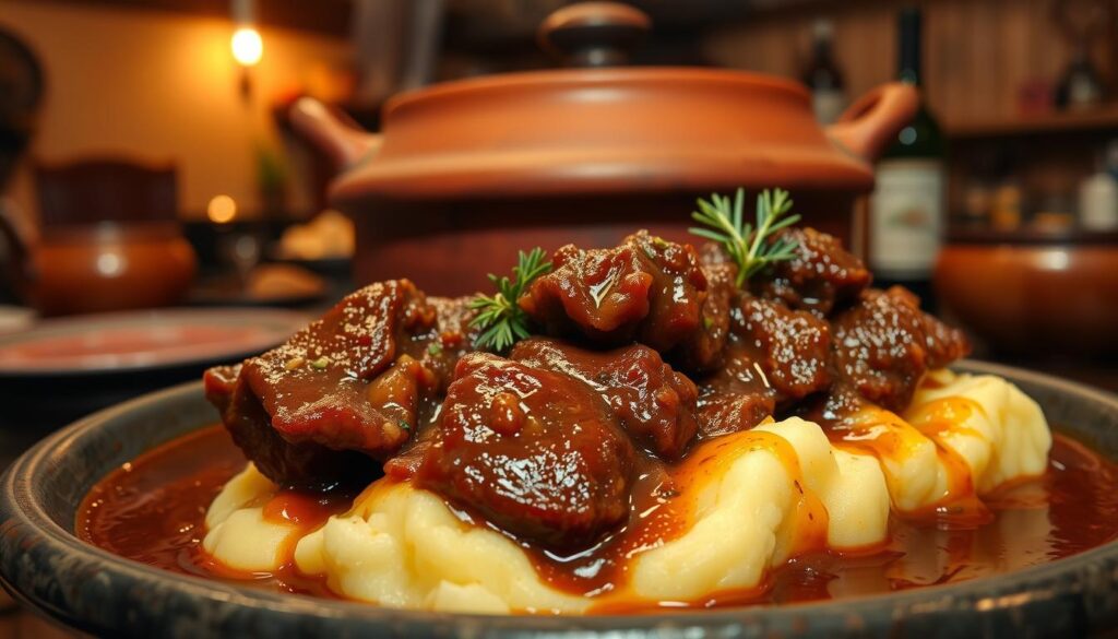 Receita de Carne de panela com vinho
