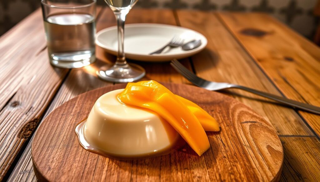 Receita de Panna cotta com manga