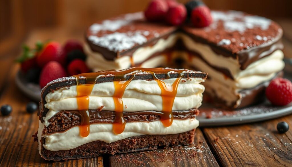 Receita de Pavê de chocolate e creme branco