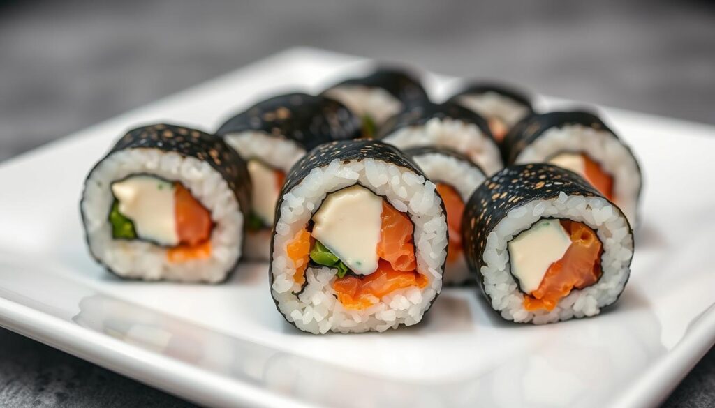 Receita de rolinhos de sushi com queijo creme