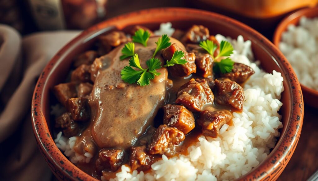 Strogonoff de carne rápido