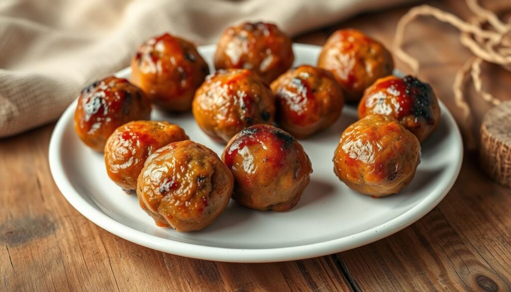 almôndegas de linguiça
