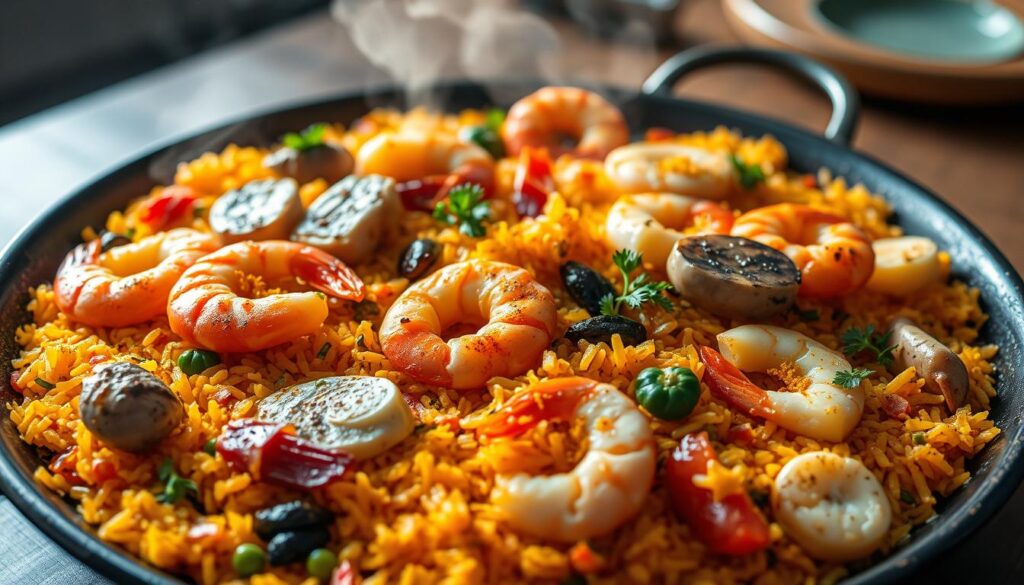 arroz de peixe colorido