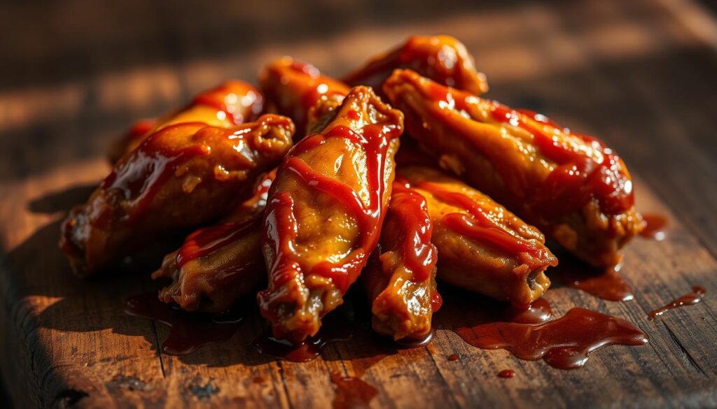 asas de frango caramelizadas