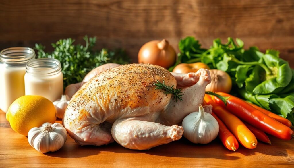 ingredientes para frango crocante