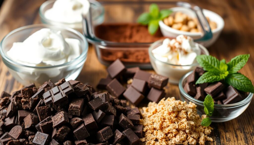 ingredientes para pavê de chocolate