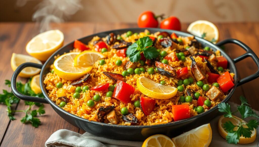 paella vegana saudável