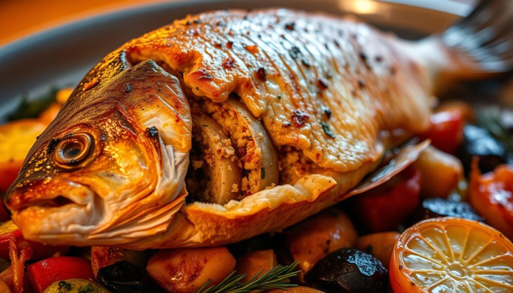 peixe recheado no forno