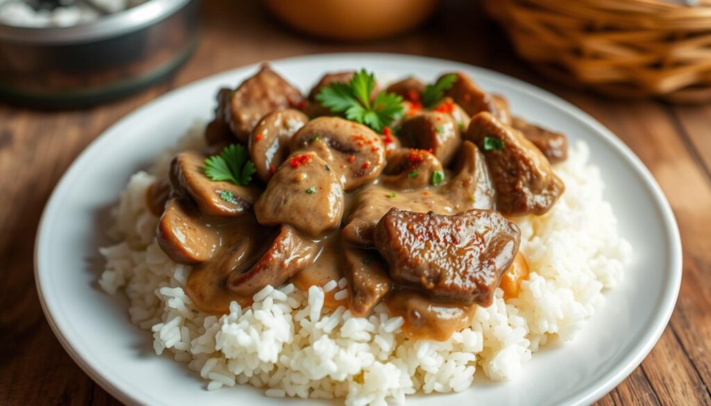 strogonoff de carne tradicional