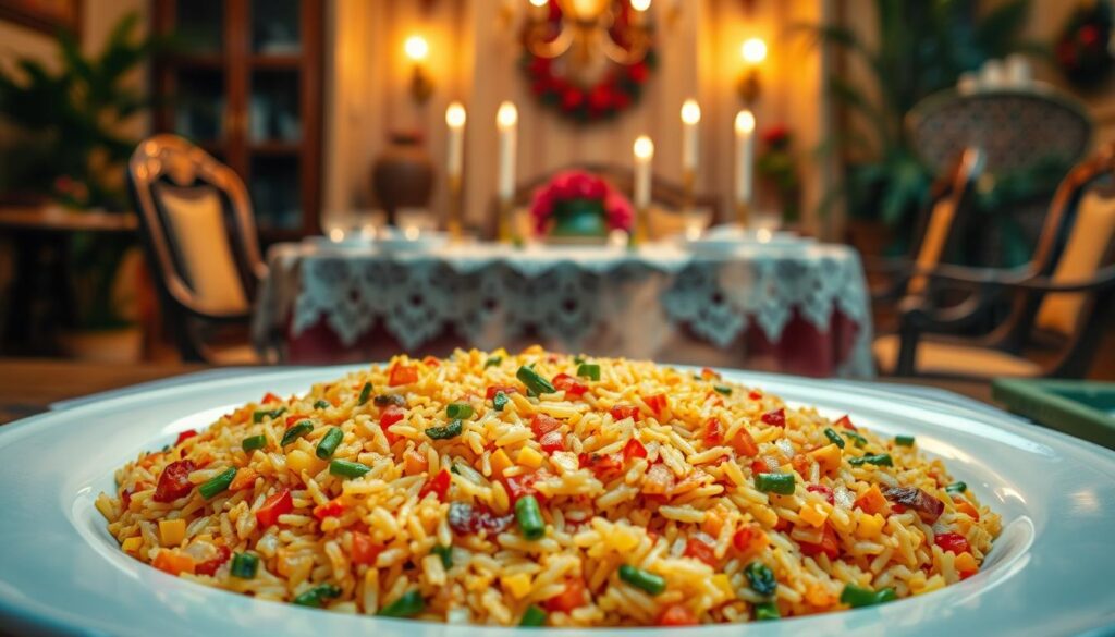 Arroz à grega colorido
