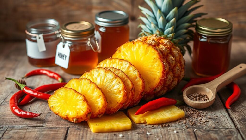 Ingredientes para Geleia de Abacaxi com Pimenta