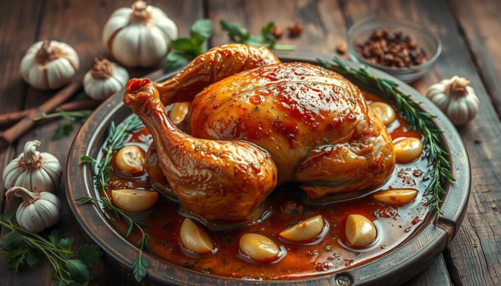 Receita de Frango ao alho
