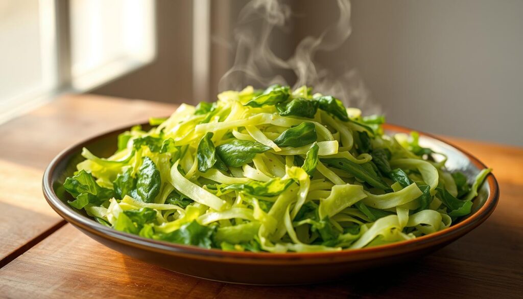 Receita de Salada de repolho refogado
