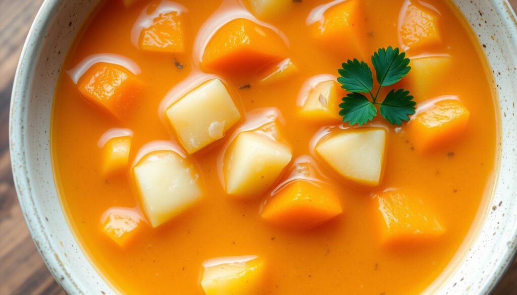 Receita de Sopa de batata e cenoura