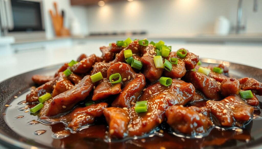 carne ao molho teriyaki