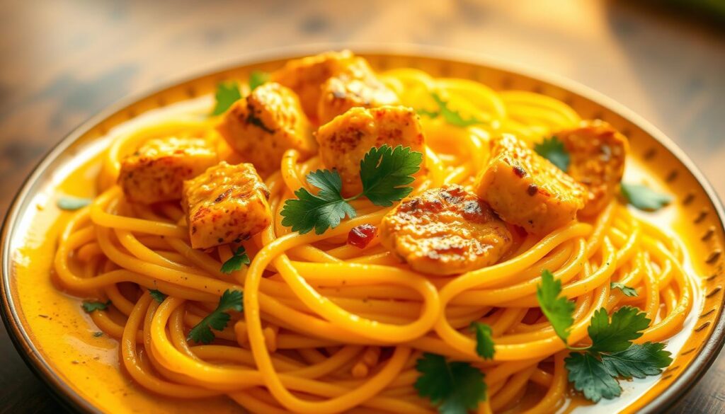 espaguete ao curry