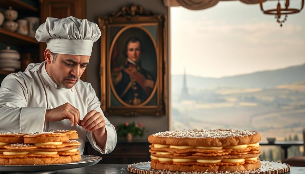 história torta napoleão