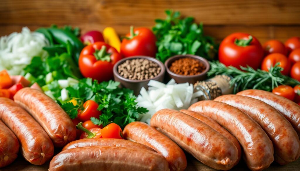 ingredientes para linguiça recheada