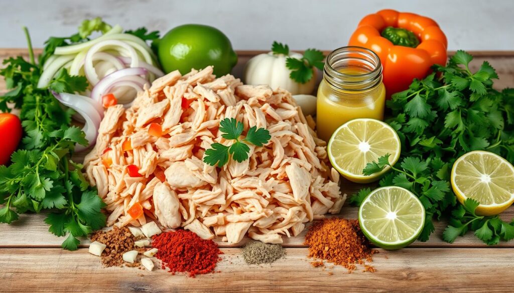 ingredientes para trouxinha de frango