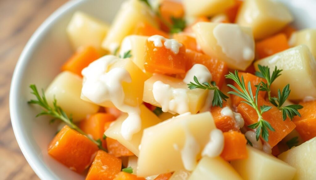 receita de salada de maionese simples com batata e cenoura